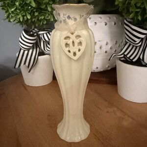 Lenox Tied with Love Floral Vase with Hanging Heart MINT